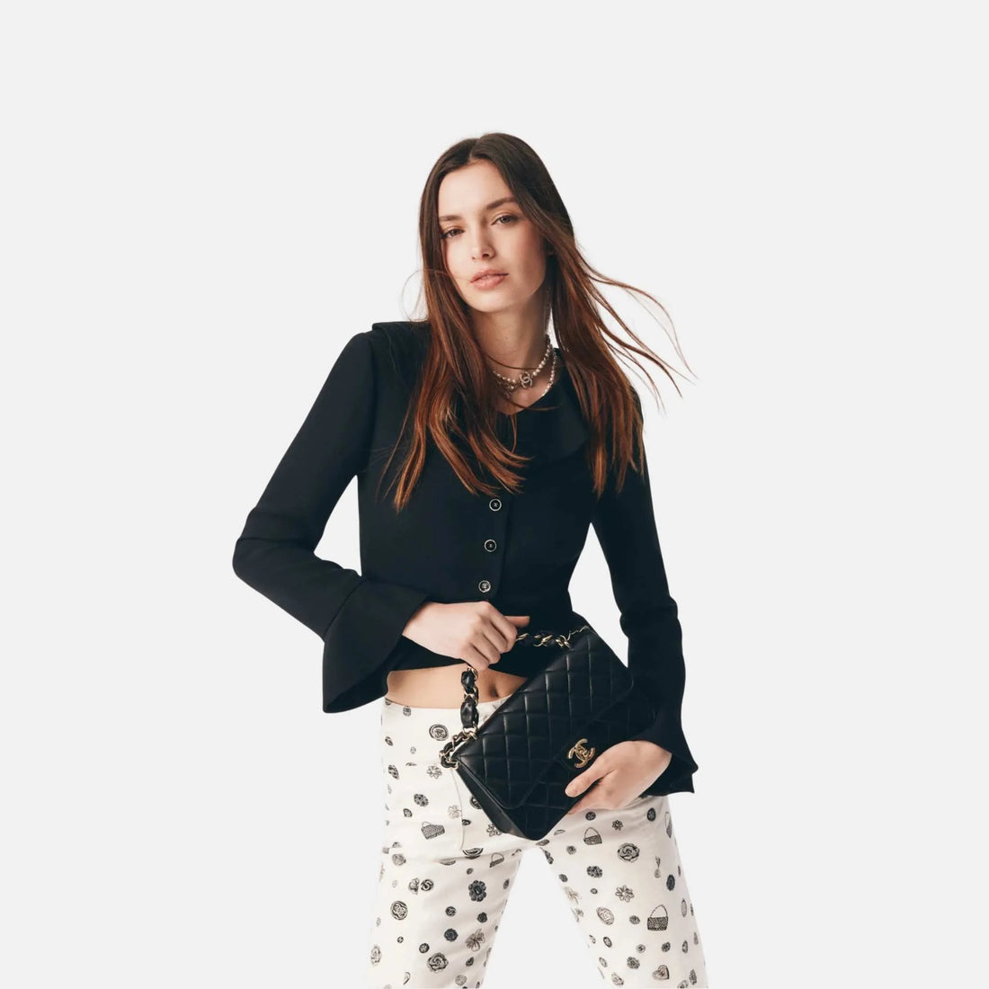 Chanel Jacket in Silk Crepe, Front