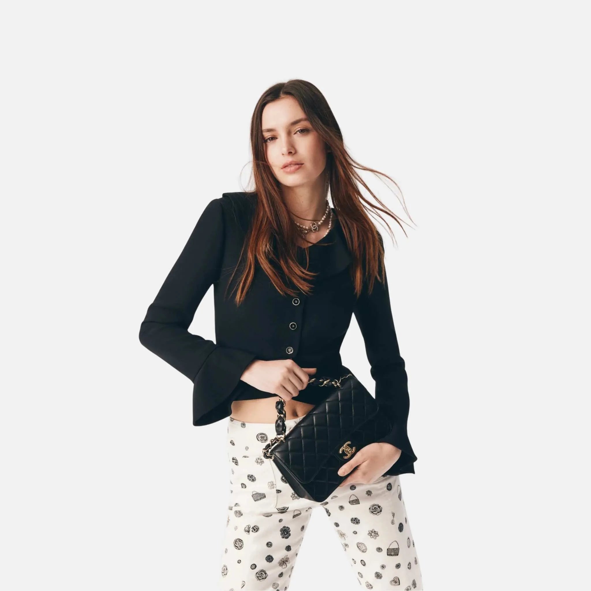 Chanel Jacket in Silk Crepe, Front