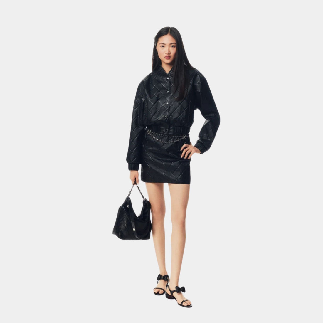 Chanel Jacket Lambskin Black, Model, Full