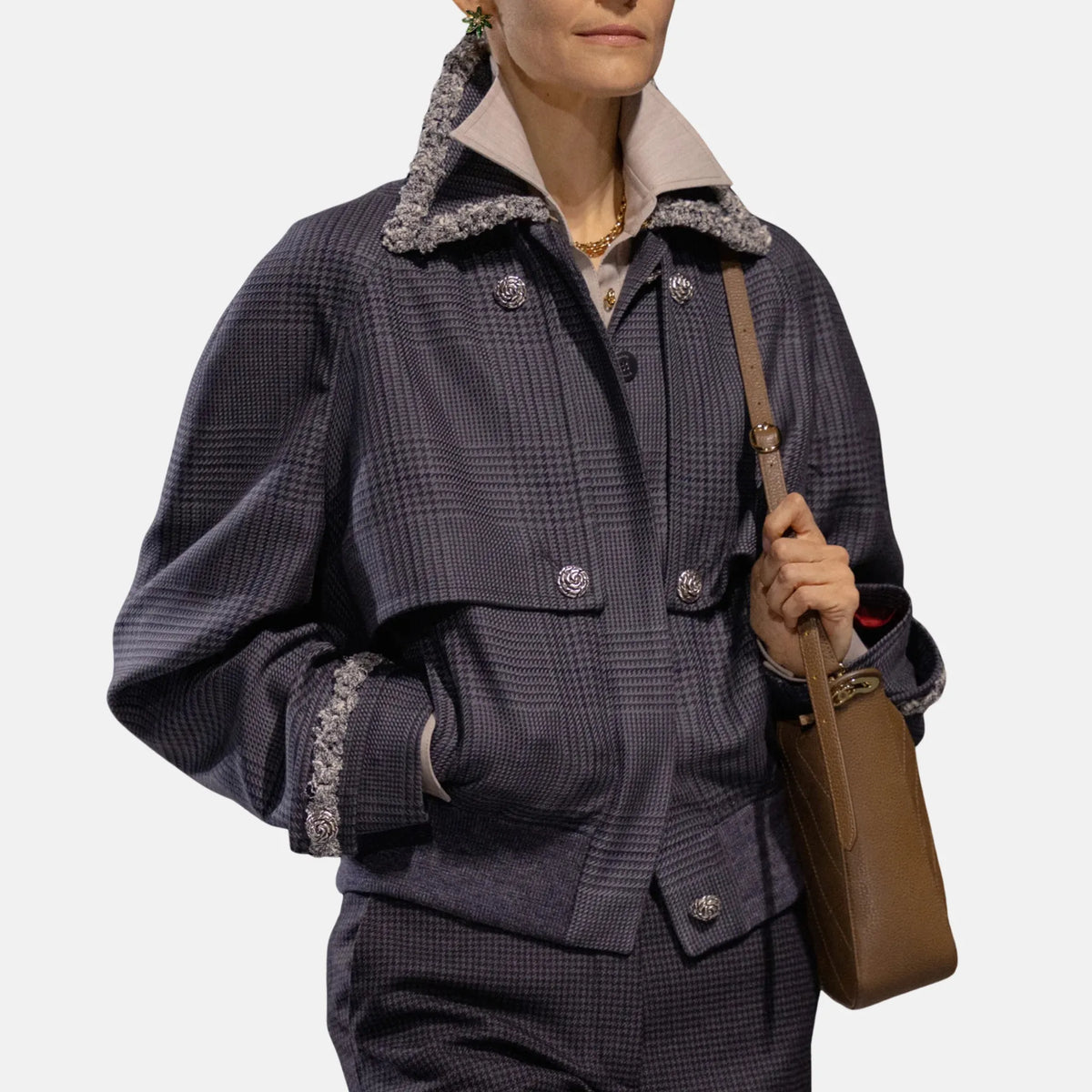 Jacket Silk in Charcoal