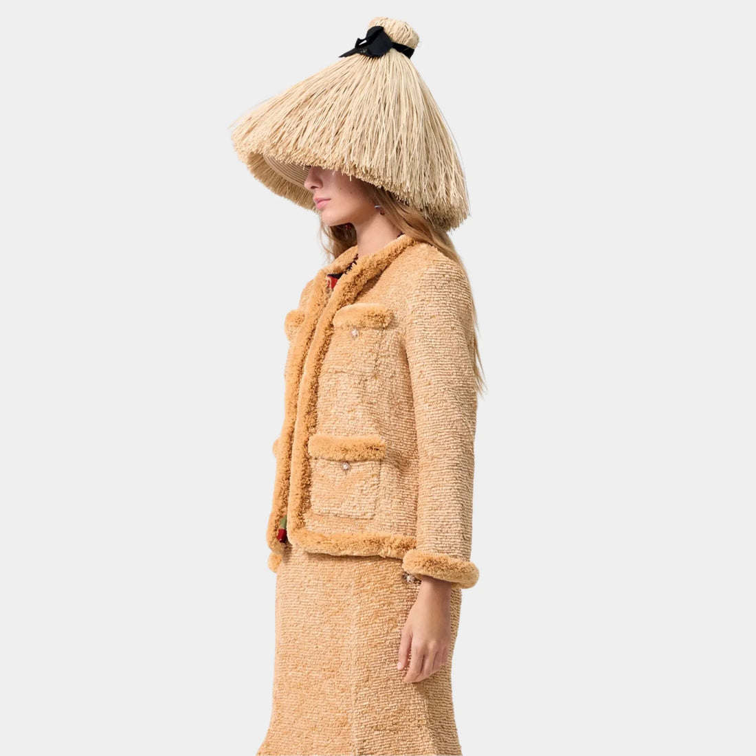 Chanel Jacket Silk & Mixed Fibers Brown