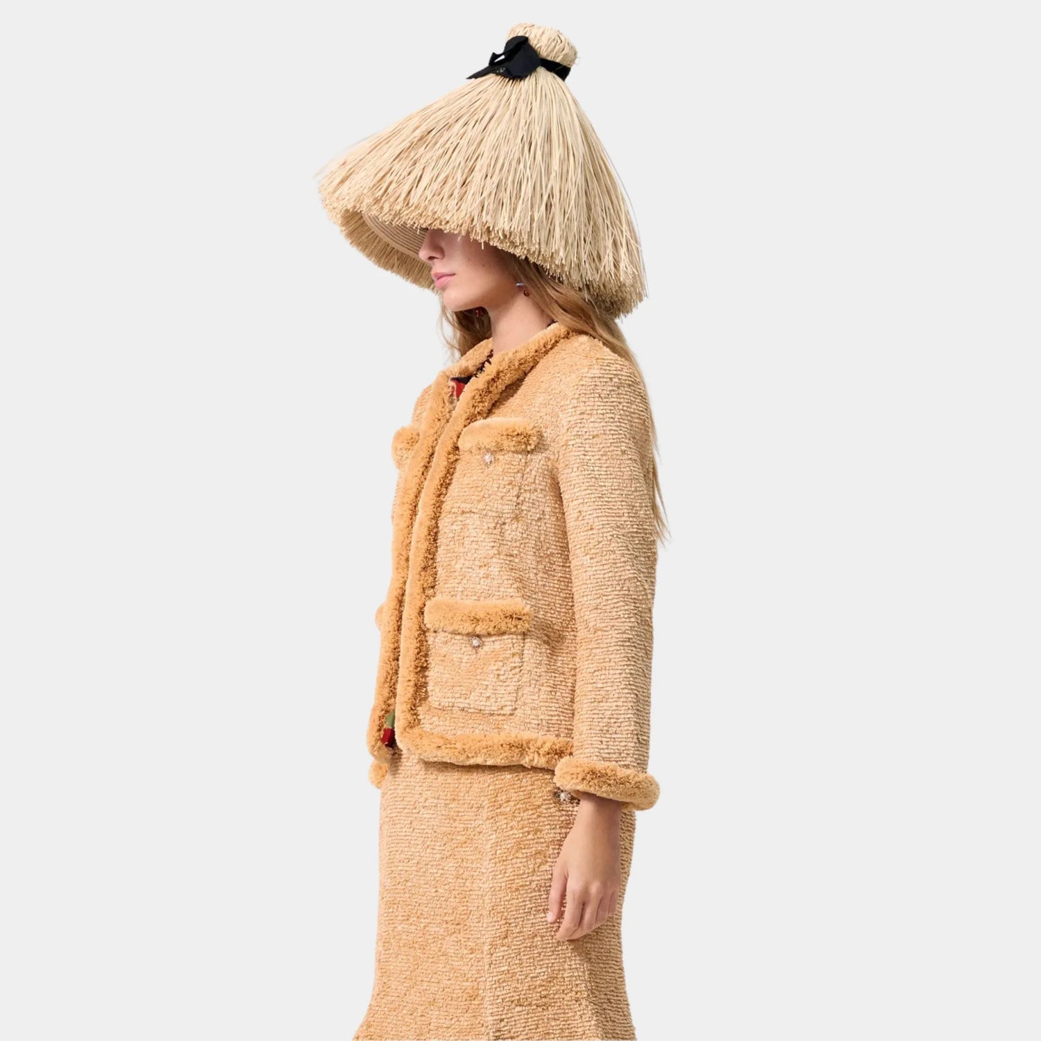 Chanel Jacket Silk &amp; Mixed Fibers Brown