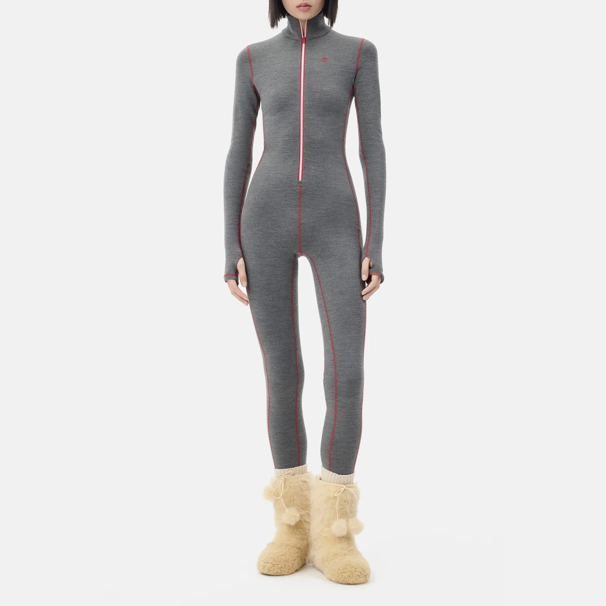 Jumpsuit Jersey in Grey — رمادي