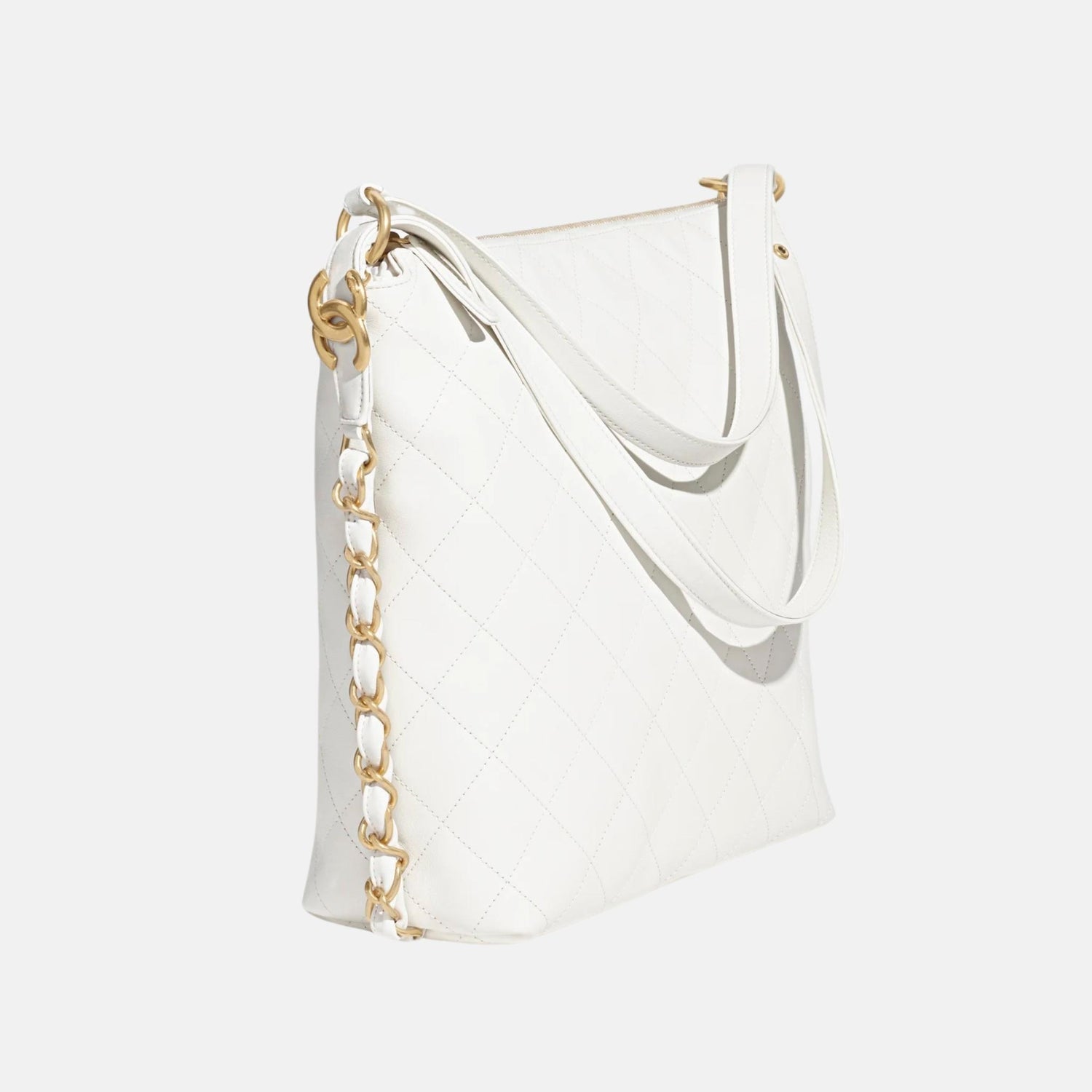 Chanel Large Backpack In Calfskin &amp; Tone Metal, Side