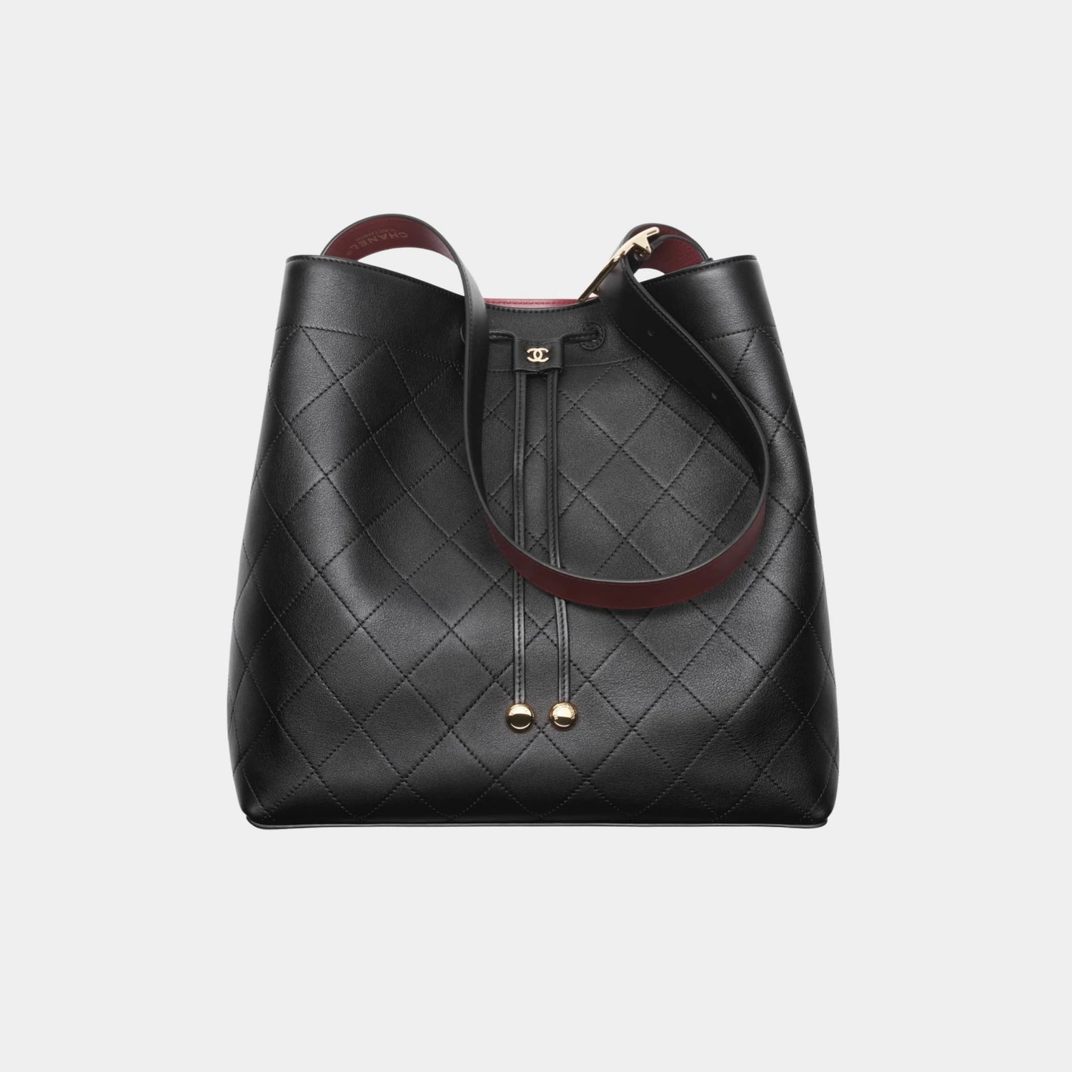 Large Bucket Bag Calfskin &amp; Gold-Tone Metal
