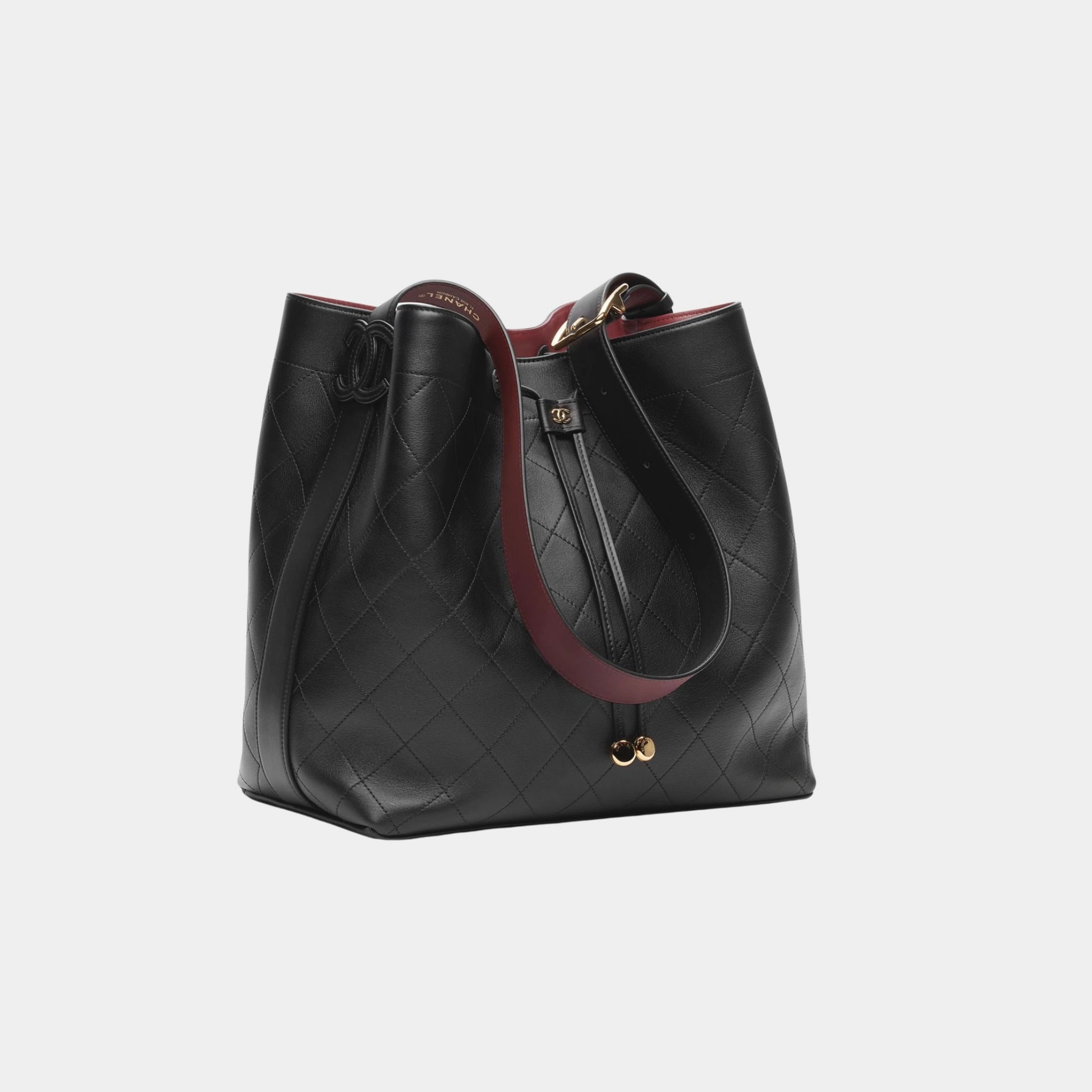 Large Bucket Bag Calfskin &amp; Gold-Tone Metal
