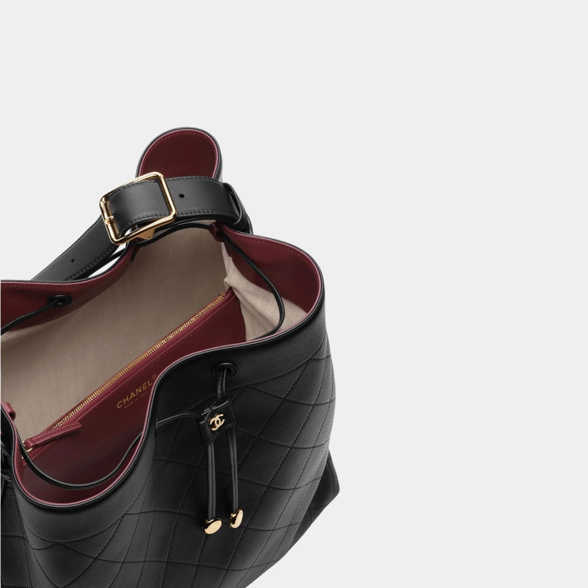 Large Bucket Bag Calfskin &amp; Gold-Tone Metal