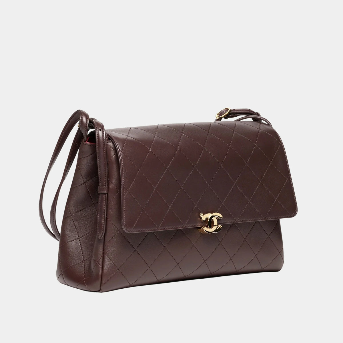 Chanel Large Flap Bag Gold-Plated Metal