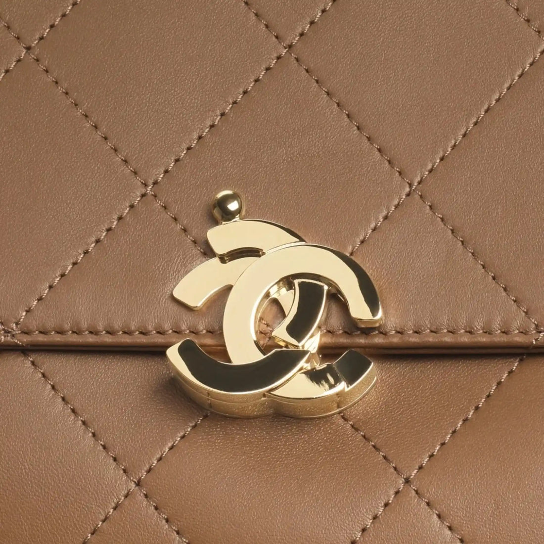 Chanel Large flap bag Lamb & Gold-Plated Metal Brown