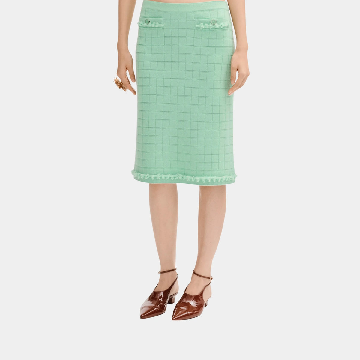 Light Green Skirt in Cashmere