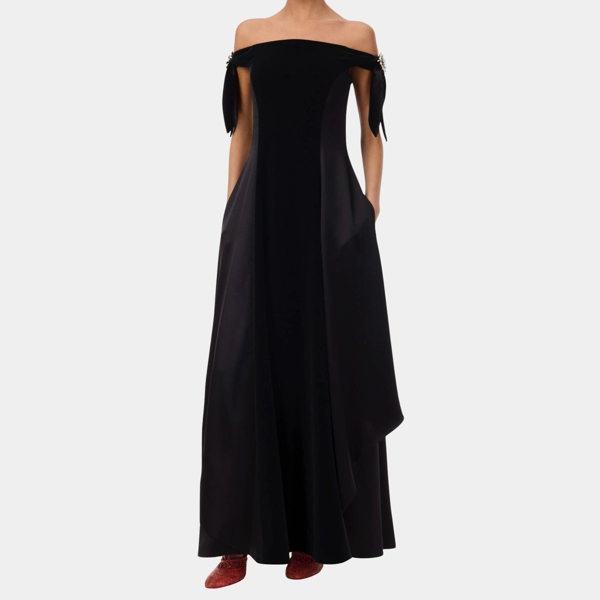 Long Dress in Black Cotton