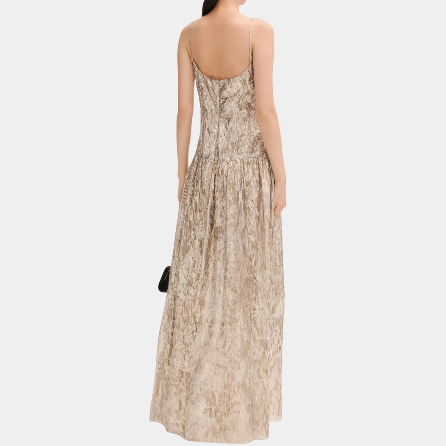 Chanel Long Dress in Silk and Mixed Fibers, Back
