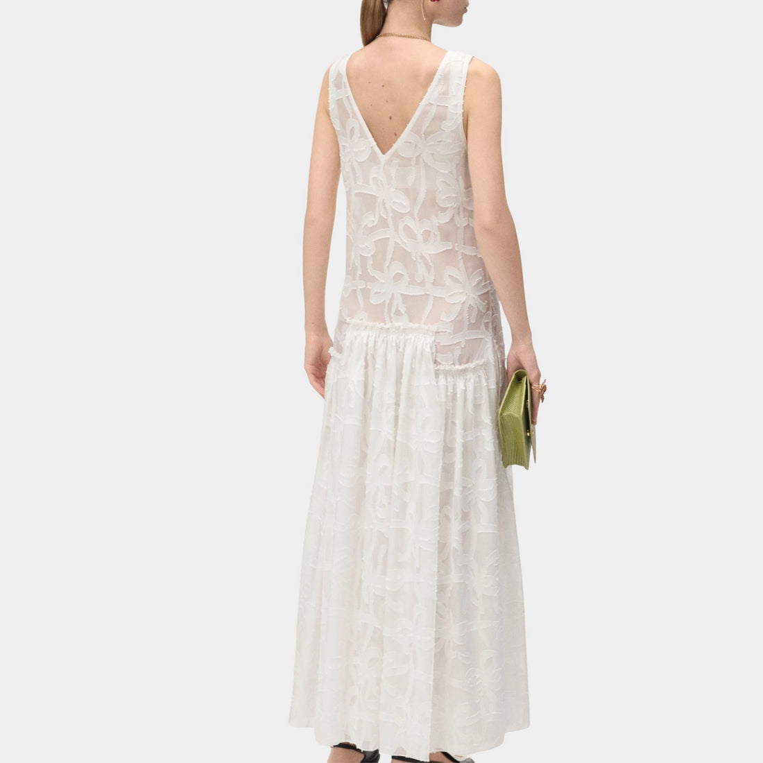 Chanel Long Dress Silk & Cotton White