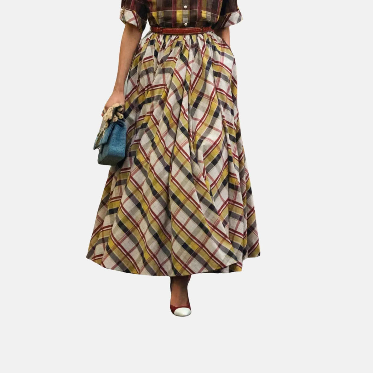 Long Skirt Cotton in Yellow Red and Black