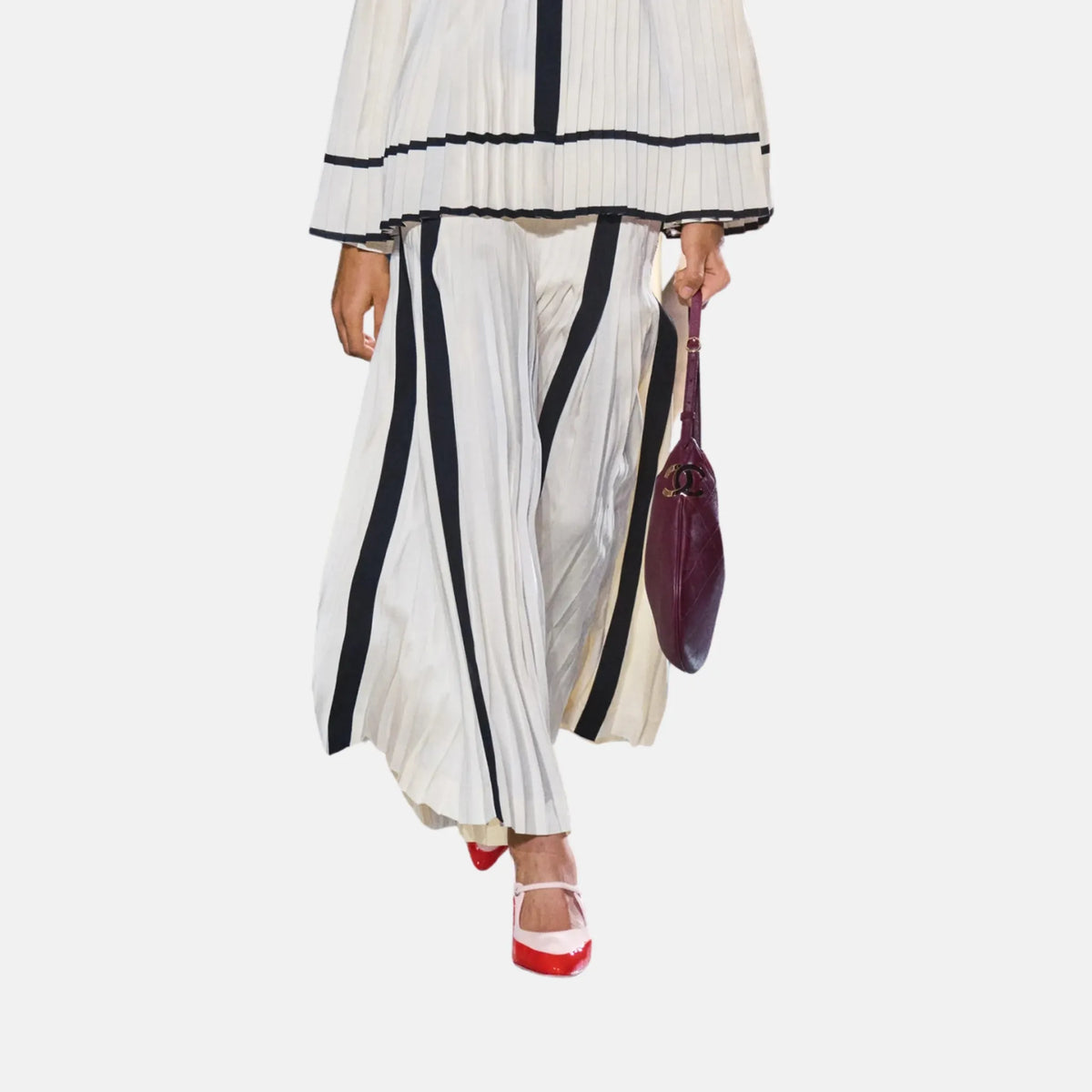 Long Skirt Silk in White