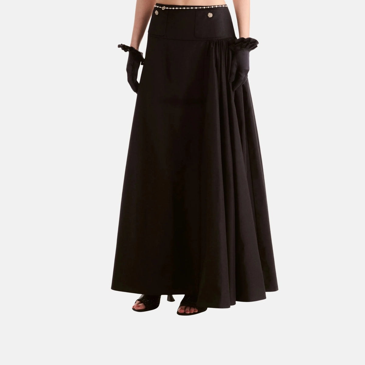 Long Skirt in Silk Taffeta