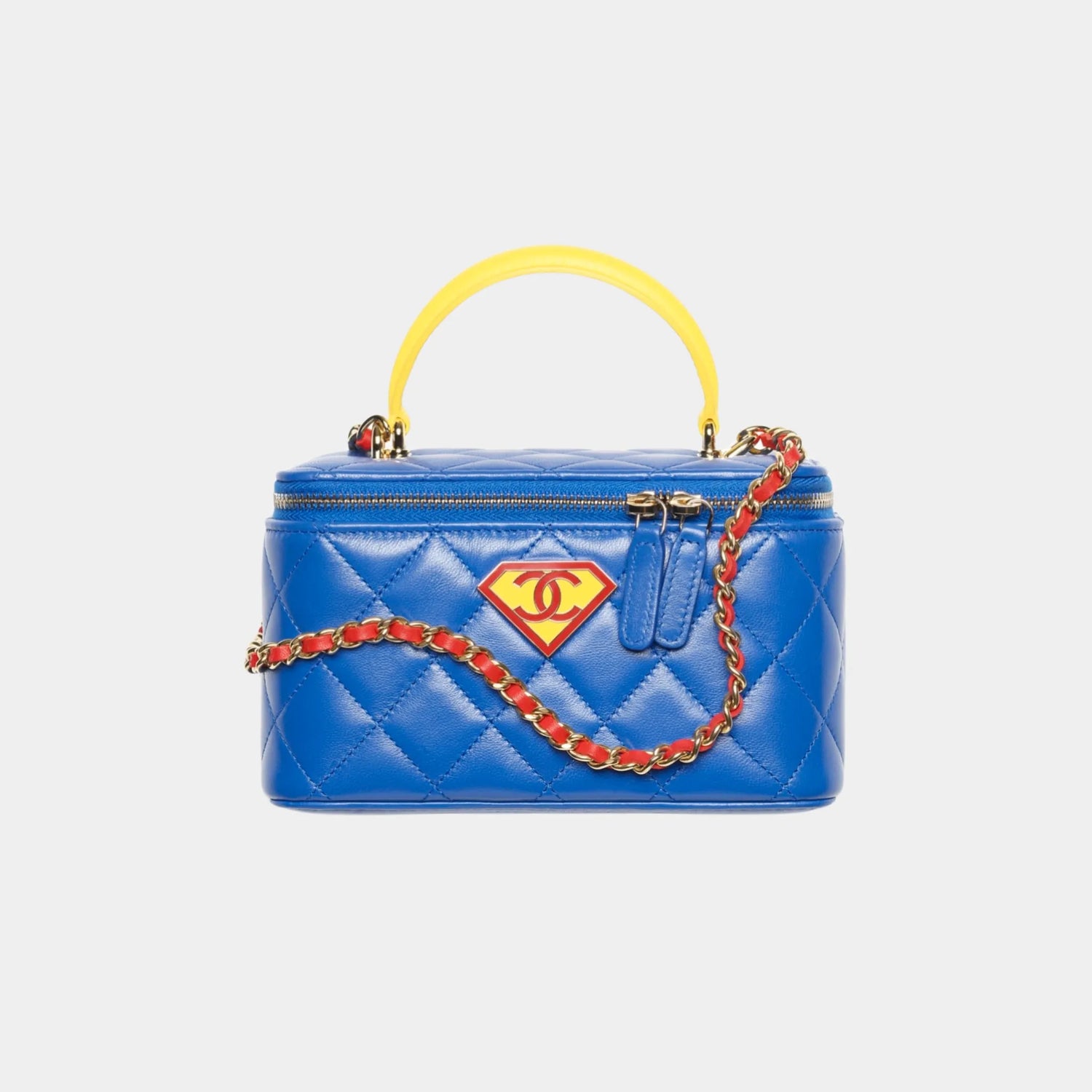 Chanel Long Vanity with chain in Lambskin &amp; Enamel, Front