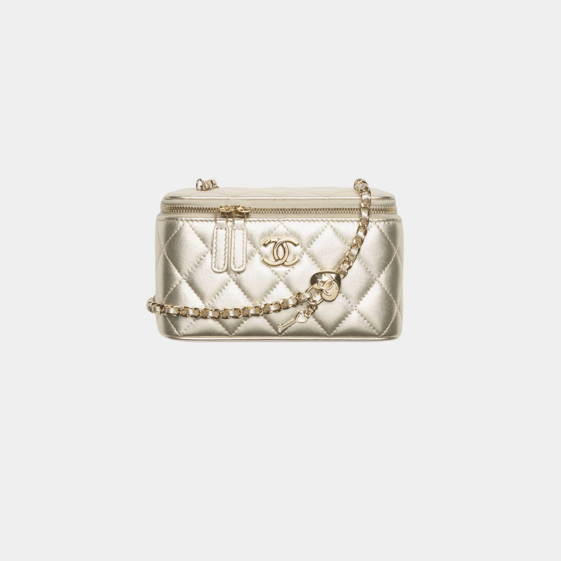 Long Vanity With Chain lambskin &amp; Gold Tone Metal