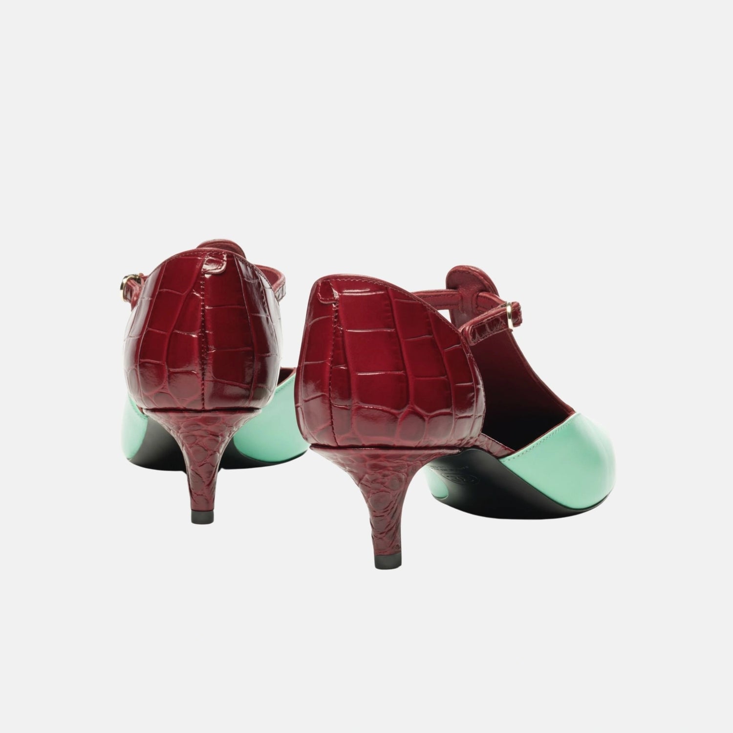 Chanel Mary Janes Crocodile Embossed Patent Calfskin Lambskin, Back