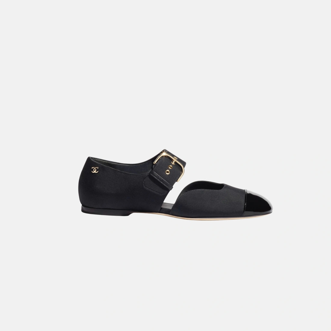 Chanel Mary Janes in Grosgrain and Patent Calfskin, Side