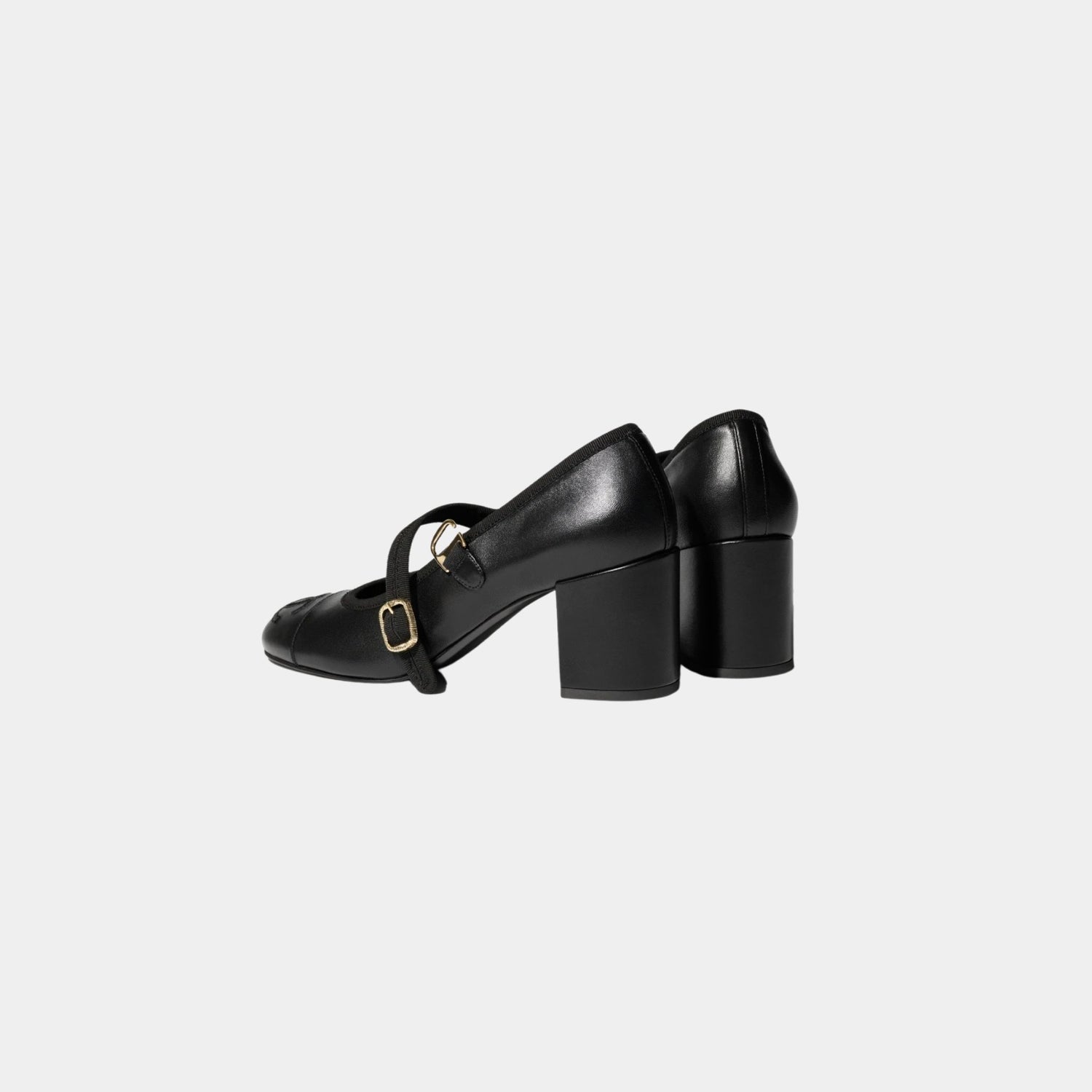Chanel Mary Janes Lambskin Black, Back