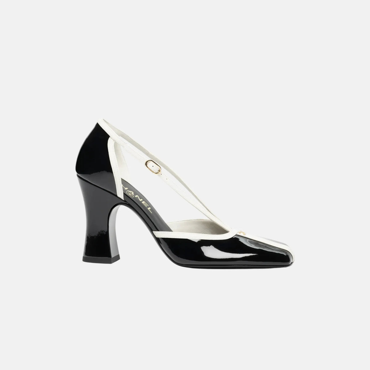Mary Janes Patent Calfskin in Black and White