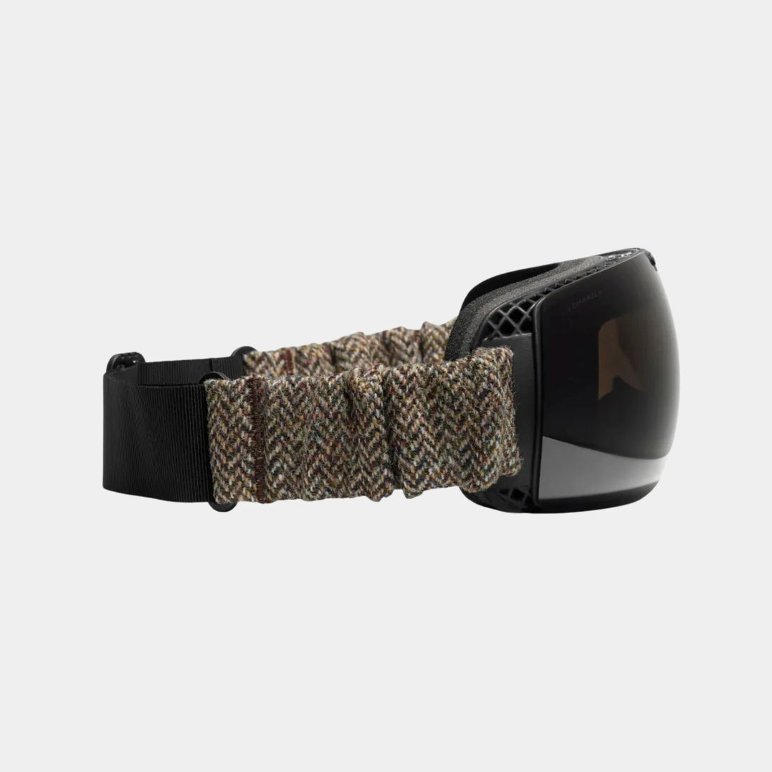 Chanel Mask Glasses in Nylon and Tweed, Brown, Side