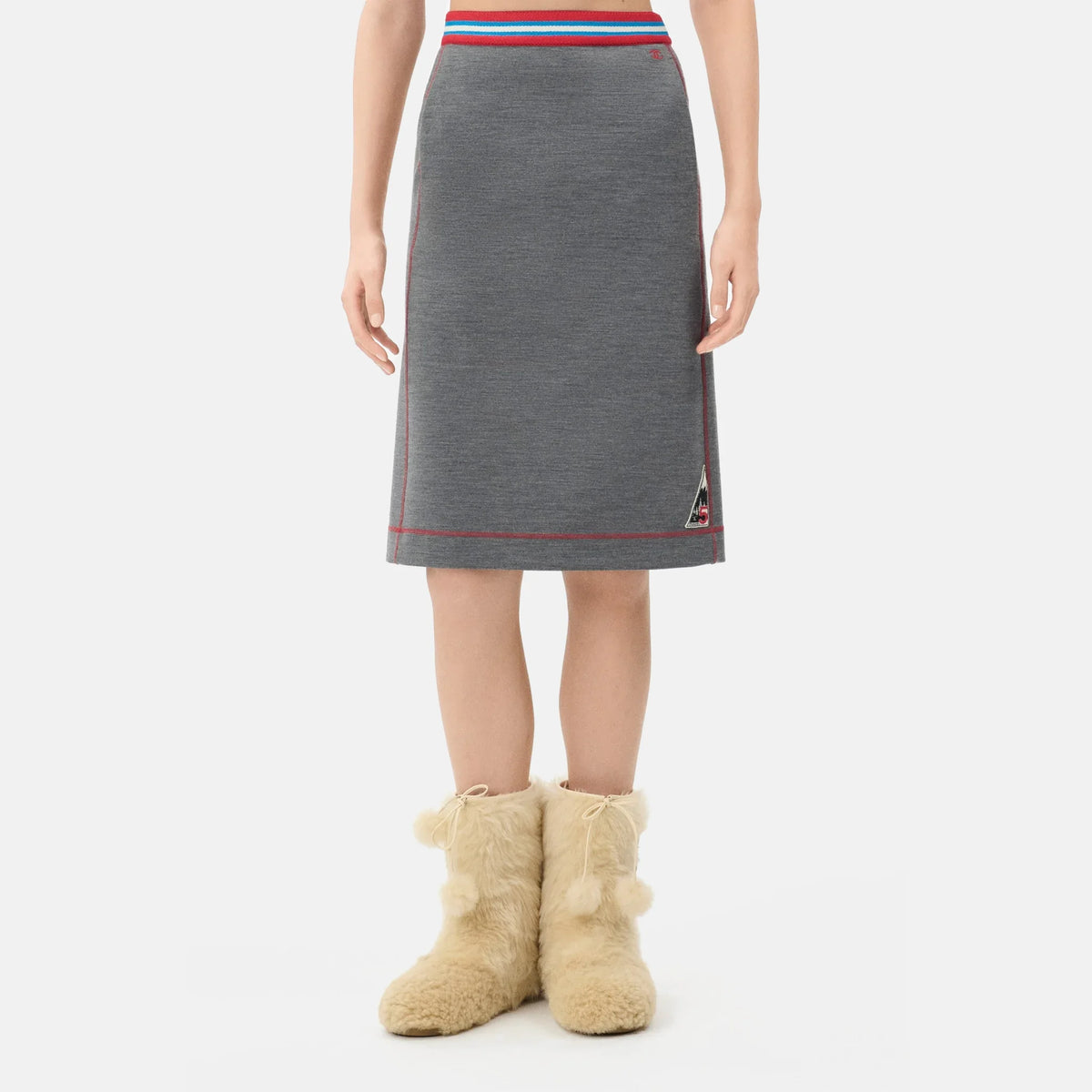 Midi Skirt Jersey in Grey