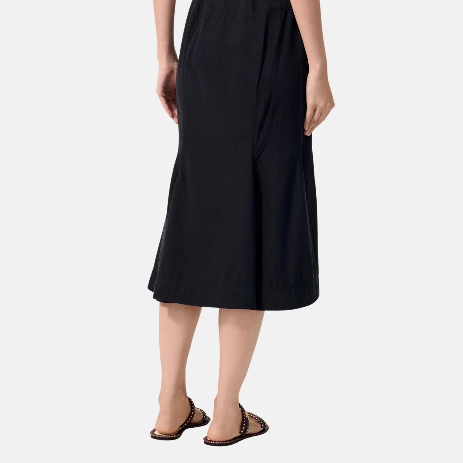 Midi Skirt Silk Black