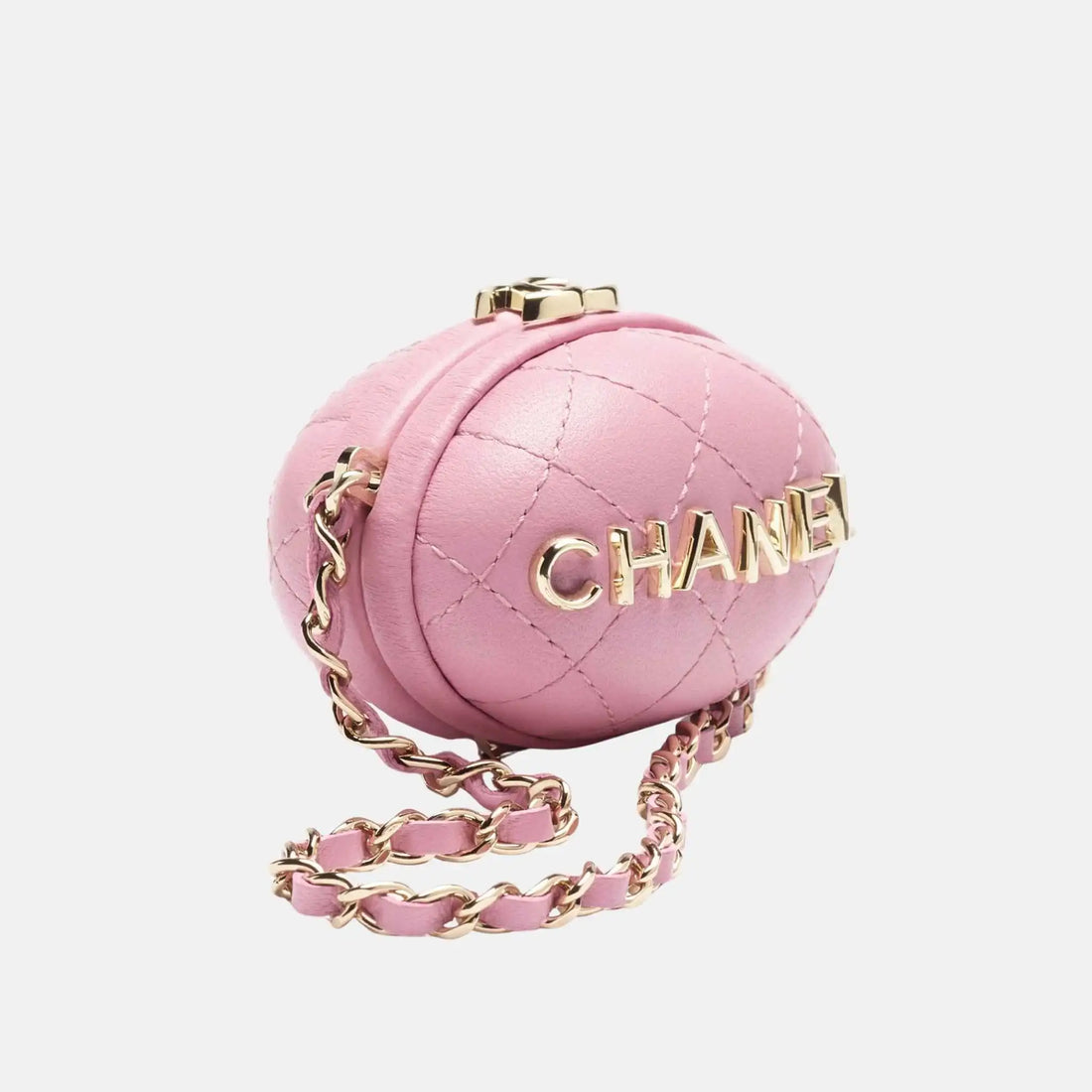 Chanel Mini Bag Charm Lambskin, Pink, Front