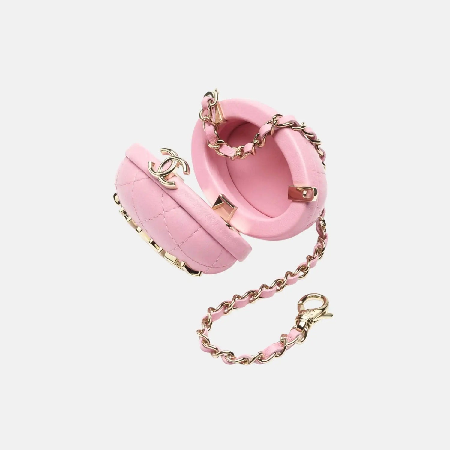 Chanel Mini Bag Charm Lambskin, Pink, Inside
