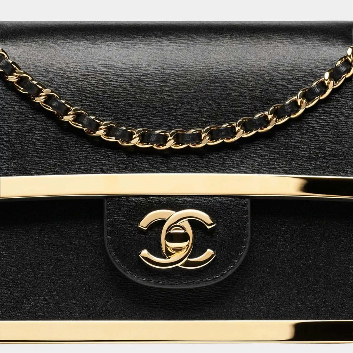 Mini Flap Bag Calfskin &amp; Gold-Plated Metal