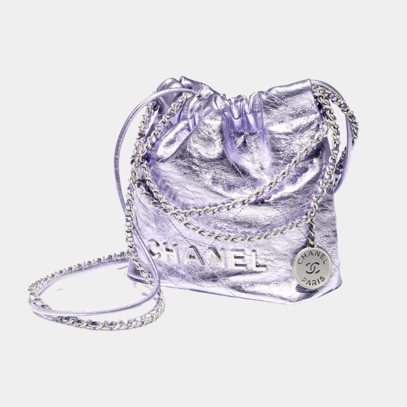 Chanel 22 Mini Handbag, Cruise 2024/25, Lilac, Side View