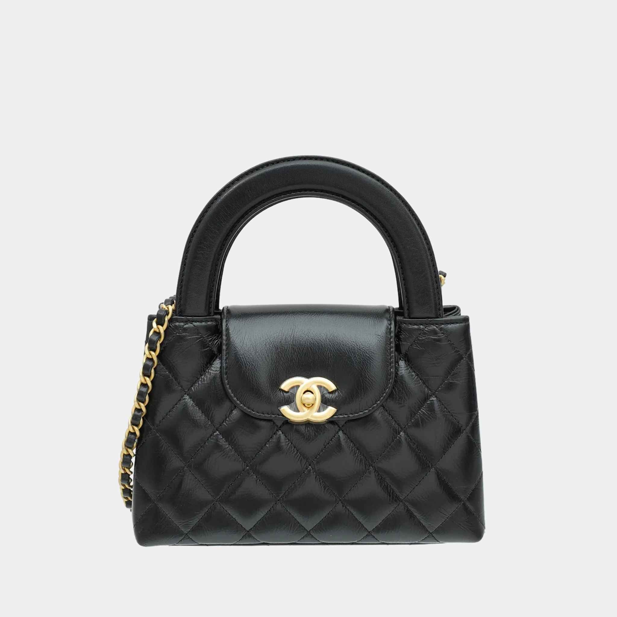Chanel Mini Kelly Black, Front