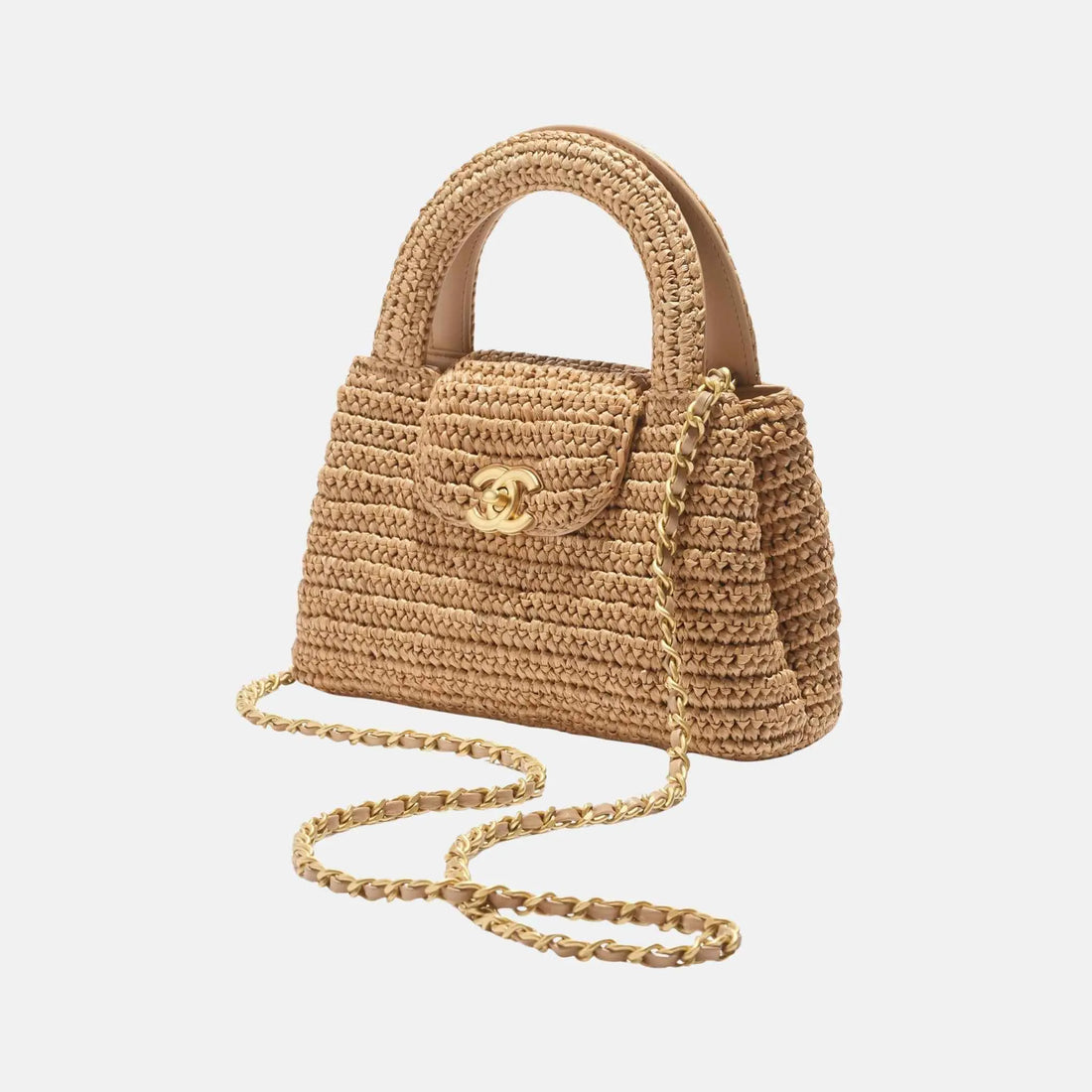 Chanel Mini Shopping bag, Raffia