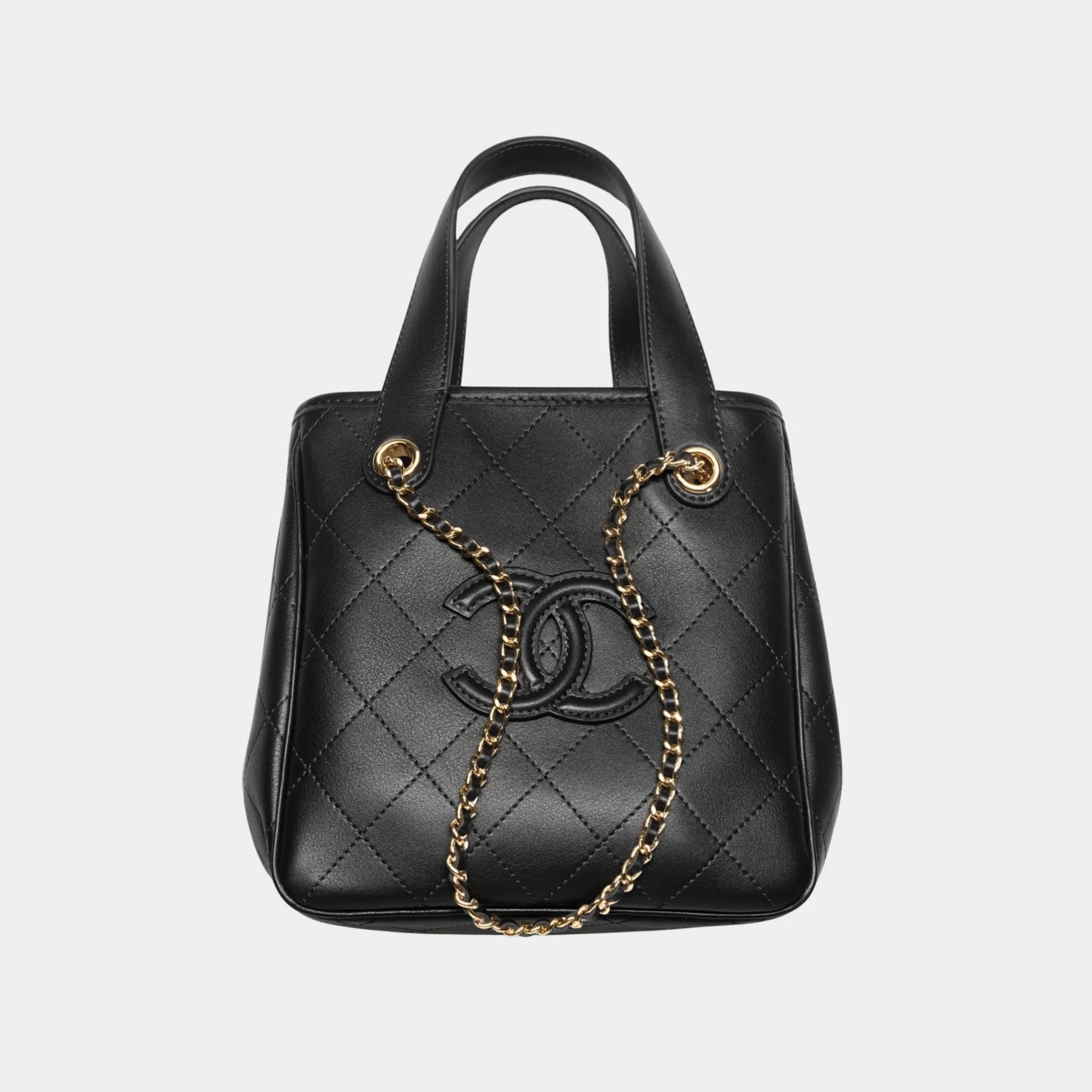 Chanel Mini Tote Calfskin &amp; Gold-Tone Metal