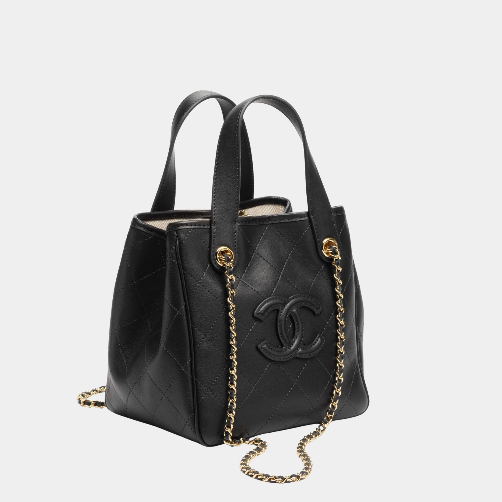 Chanel Mini Tote Calfskin &amp; Gold-Tone Metal