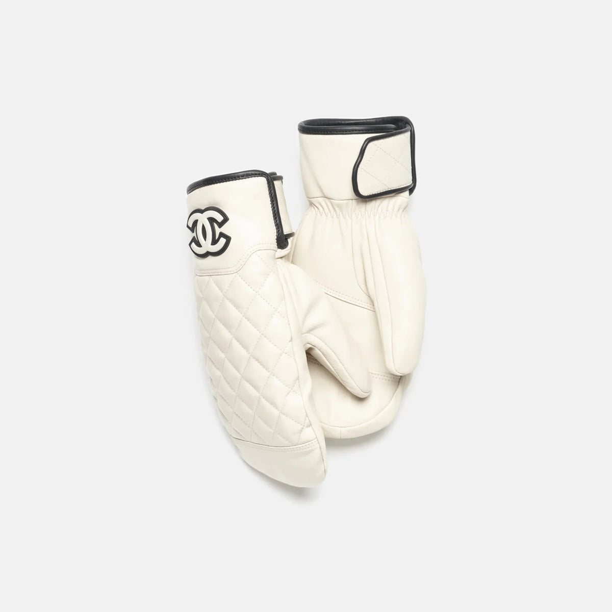 Mittens Lambskin Beige & Black