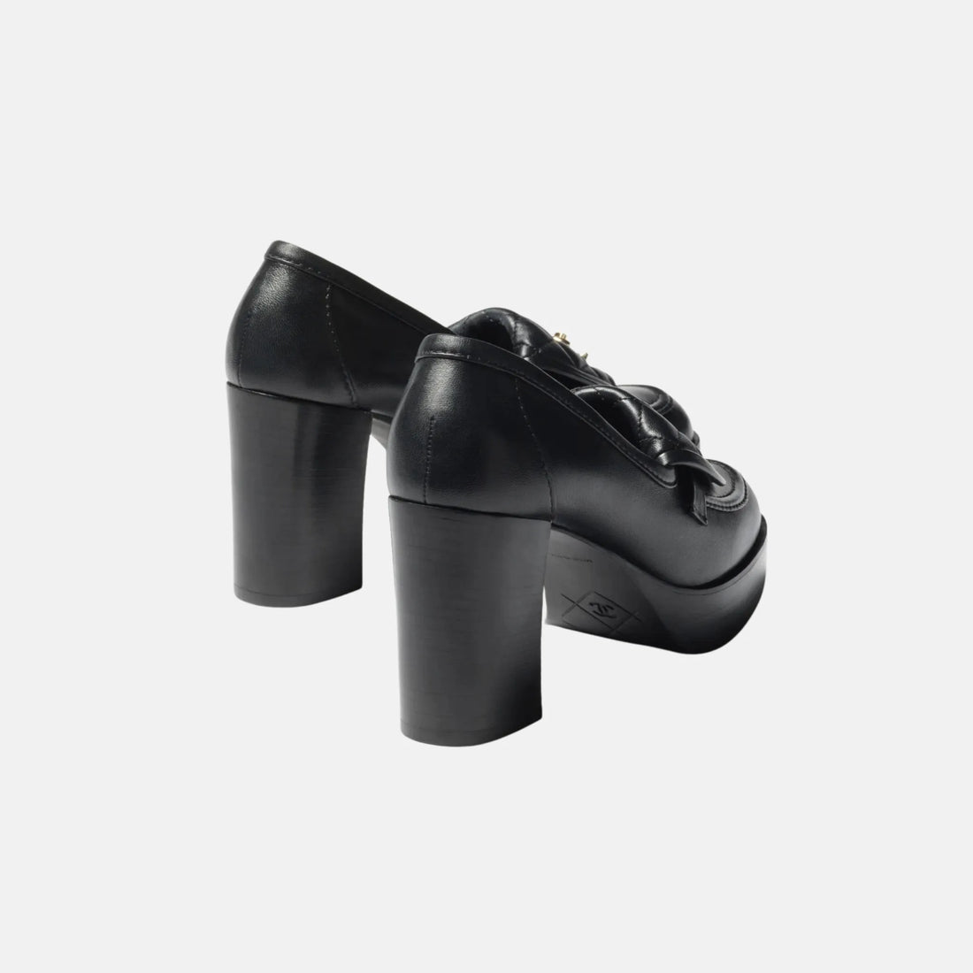 Chanel Moccasins in Black Lambskin, Back
