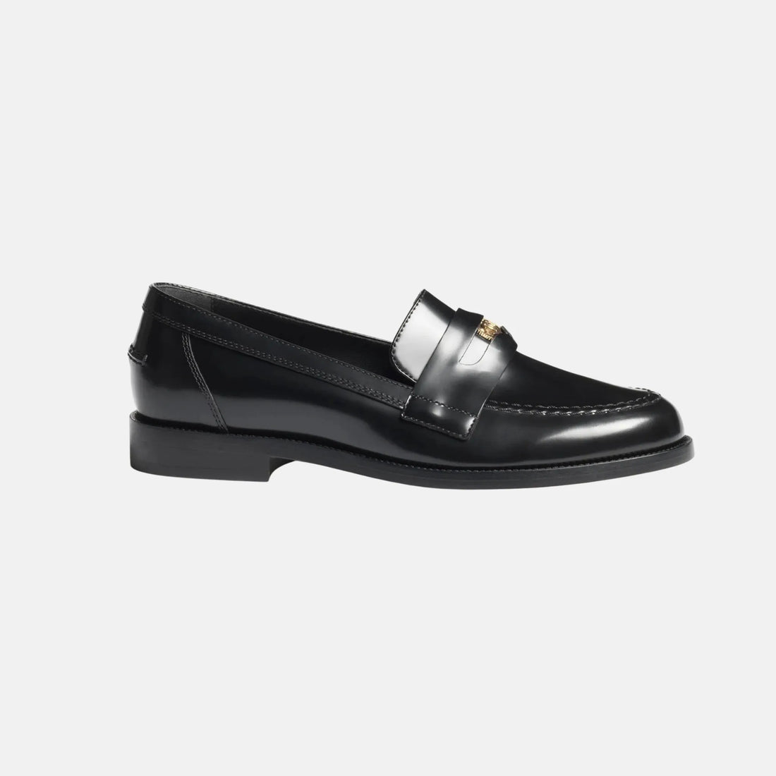Chanel Moccasins in Calfskin, Black, Side