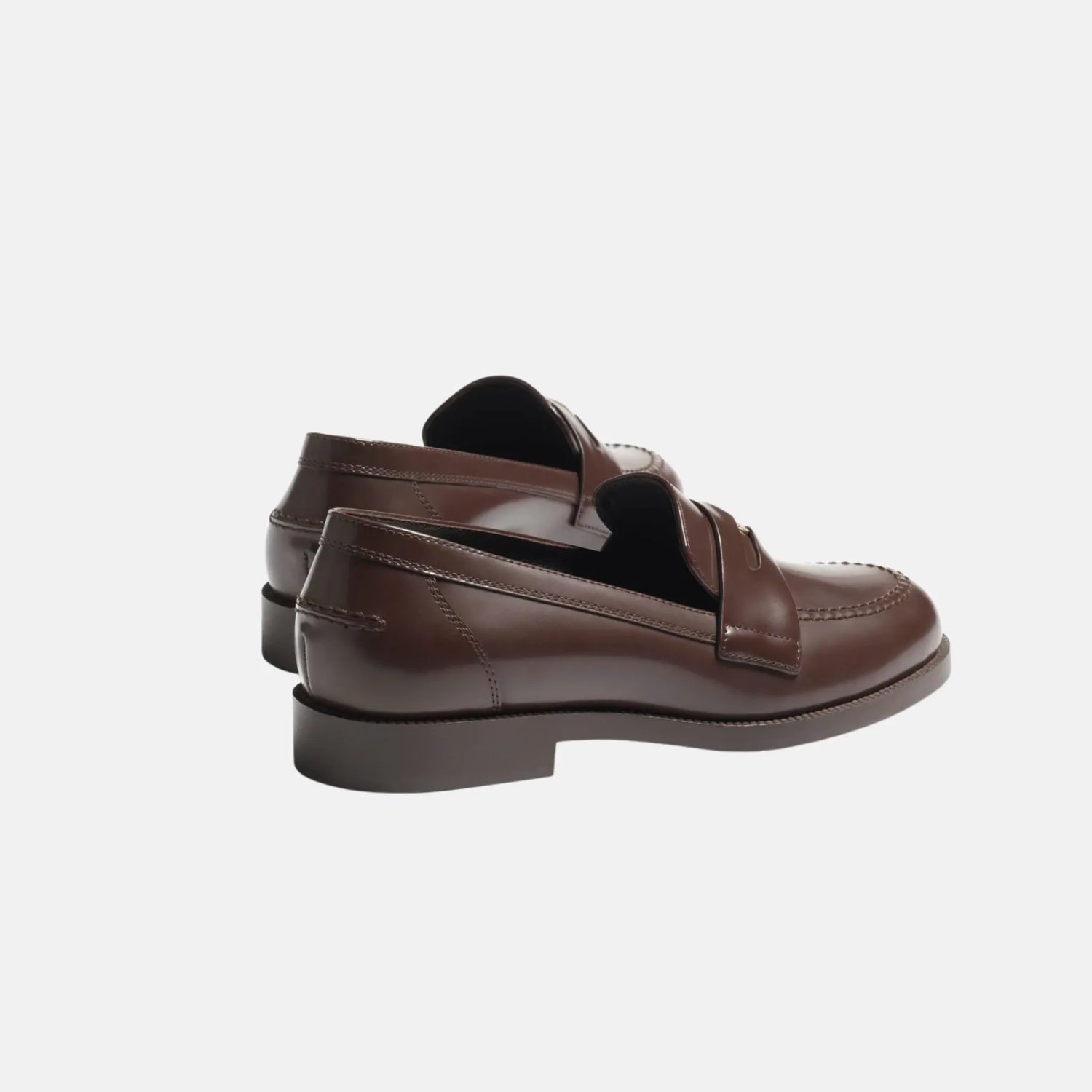 Chanel Moccasins in Calfskin, Dark Brown, Back