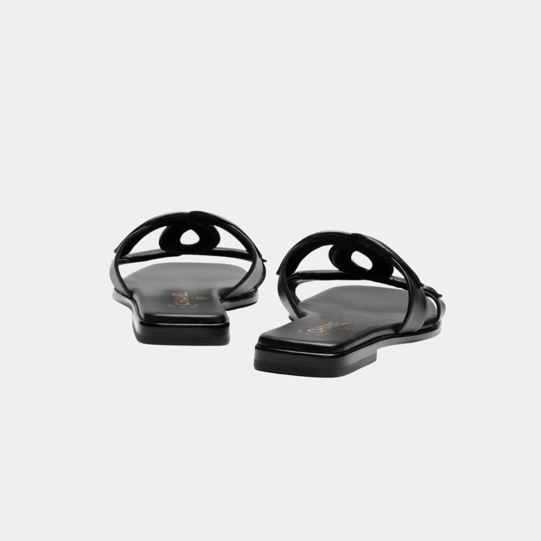 Chanel Mules in Black Lambskin, Back