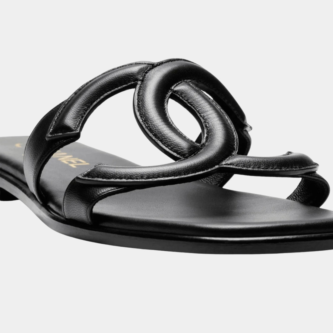 Chanel Mules in Black Lambskin, Front