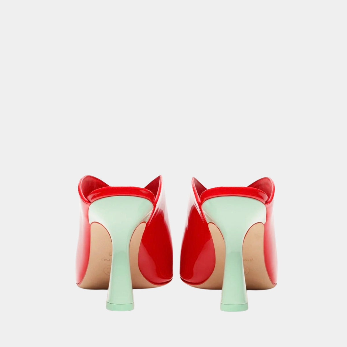 Chanel Mules Lambskin Red