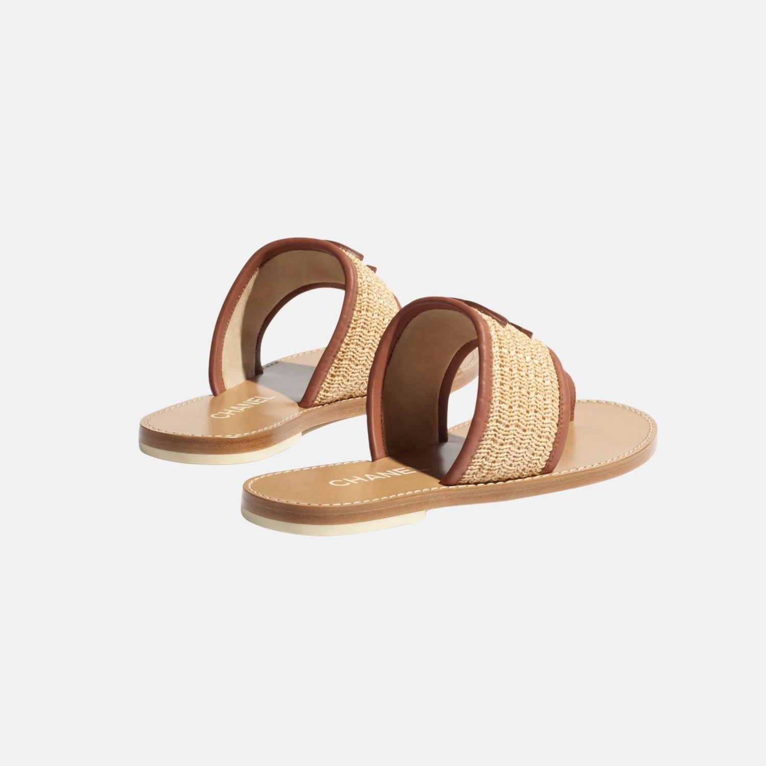 Chanel Mules in Raffia and Lambskin, Back