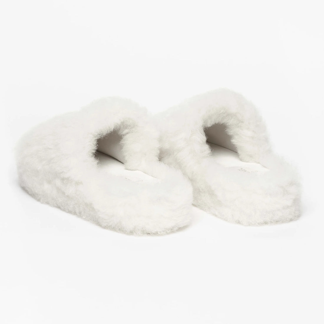 Chanel Mules white shearling lambskin Coco Neige 2026 back view