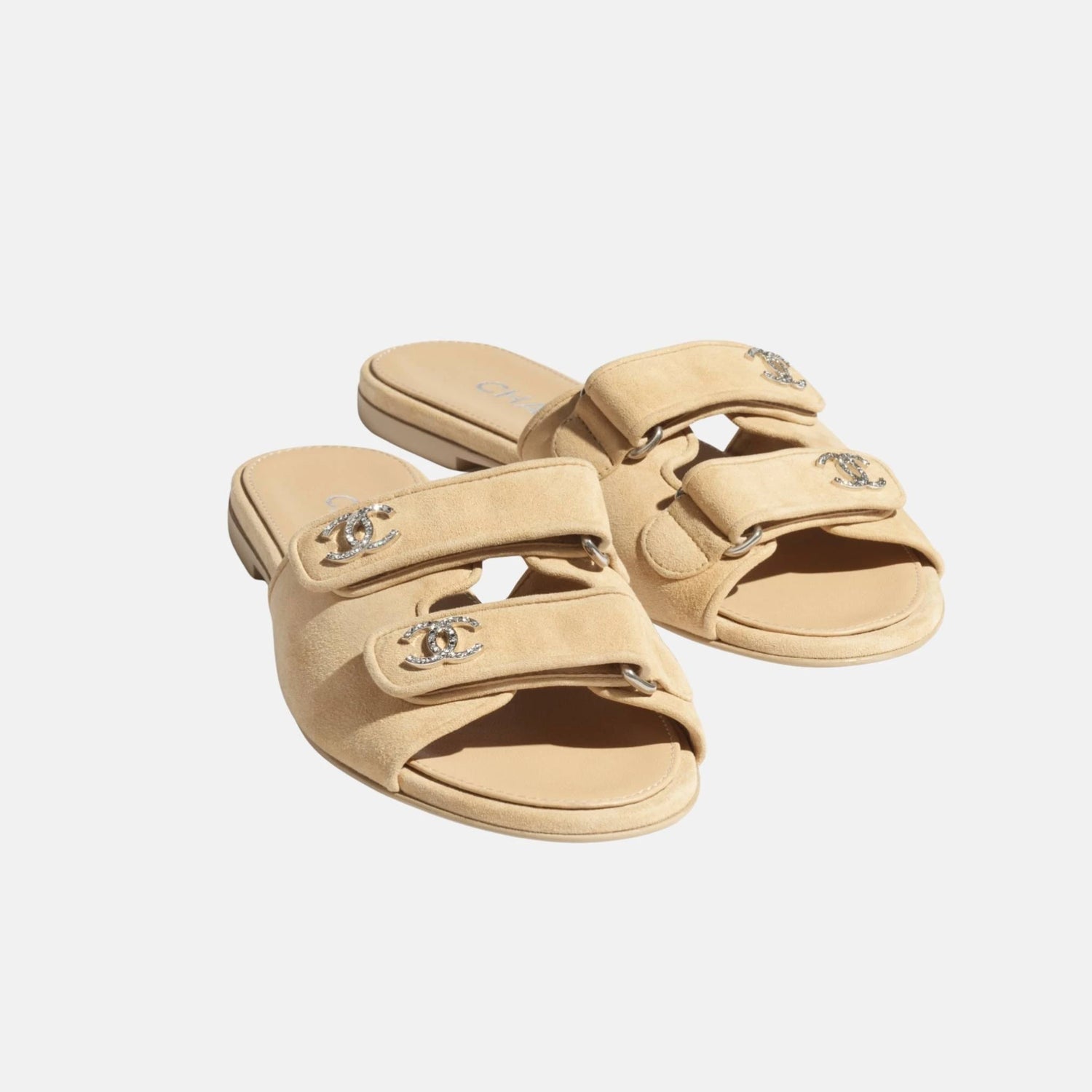 Chanel Mules in Suede Kidskin, Front