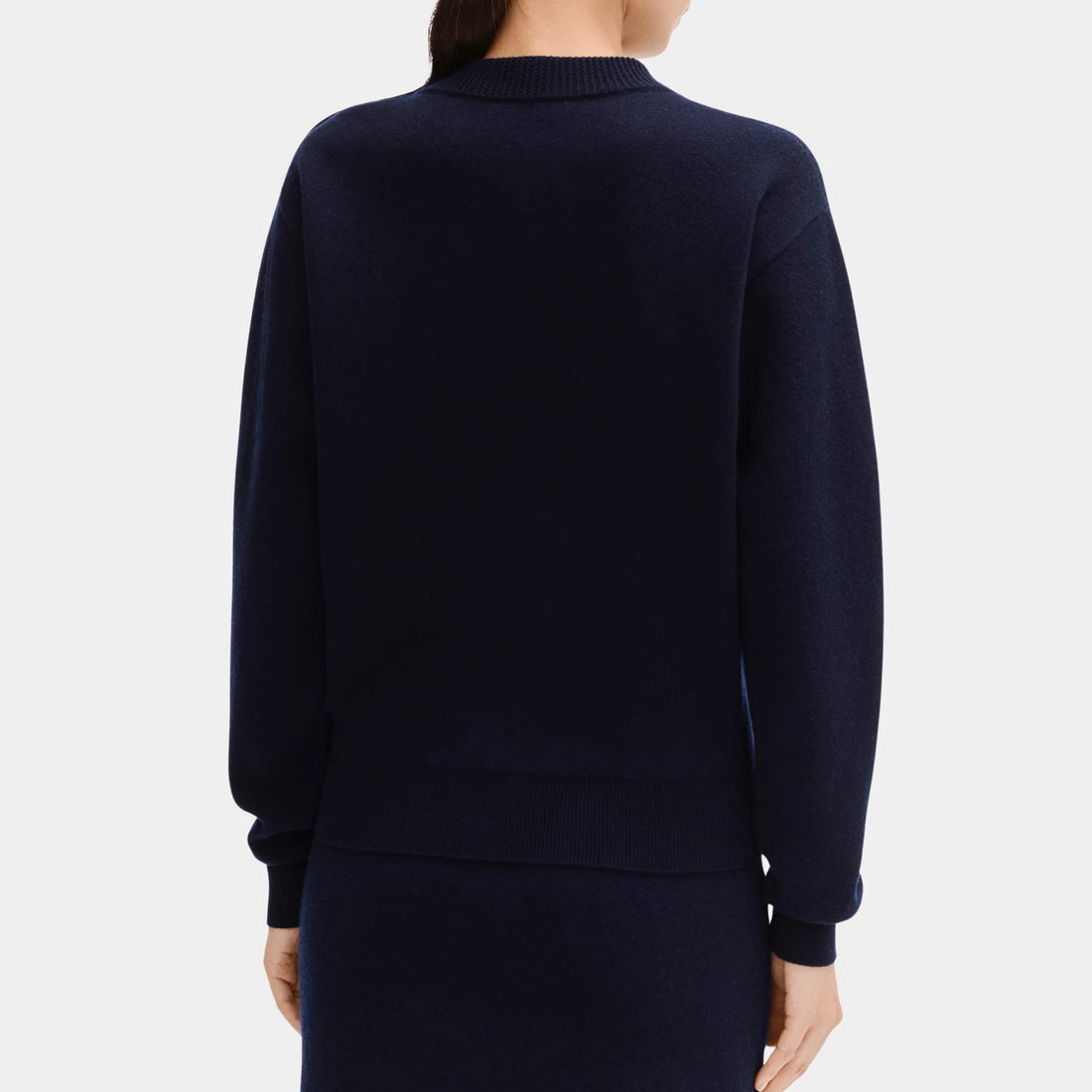Chanel Navy Blue Sweater in Cashmere and Cotton, Back