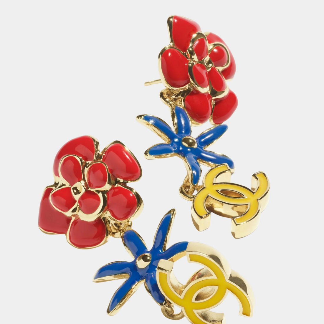 Pendant Earrings Metal & Resin