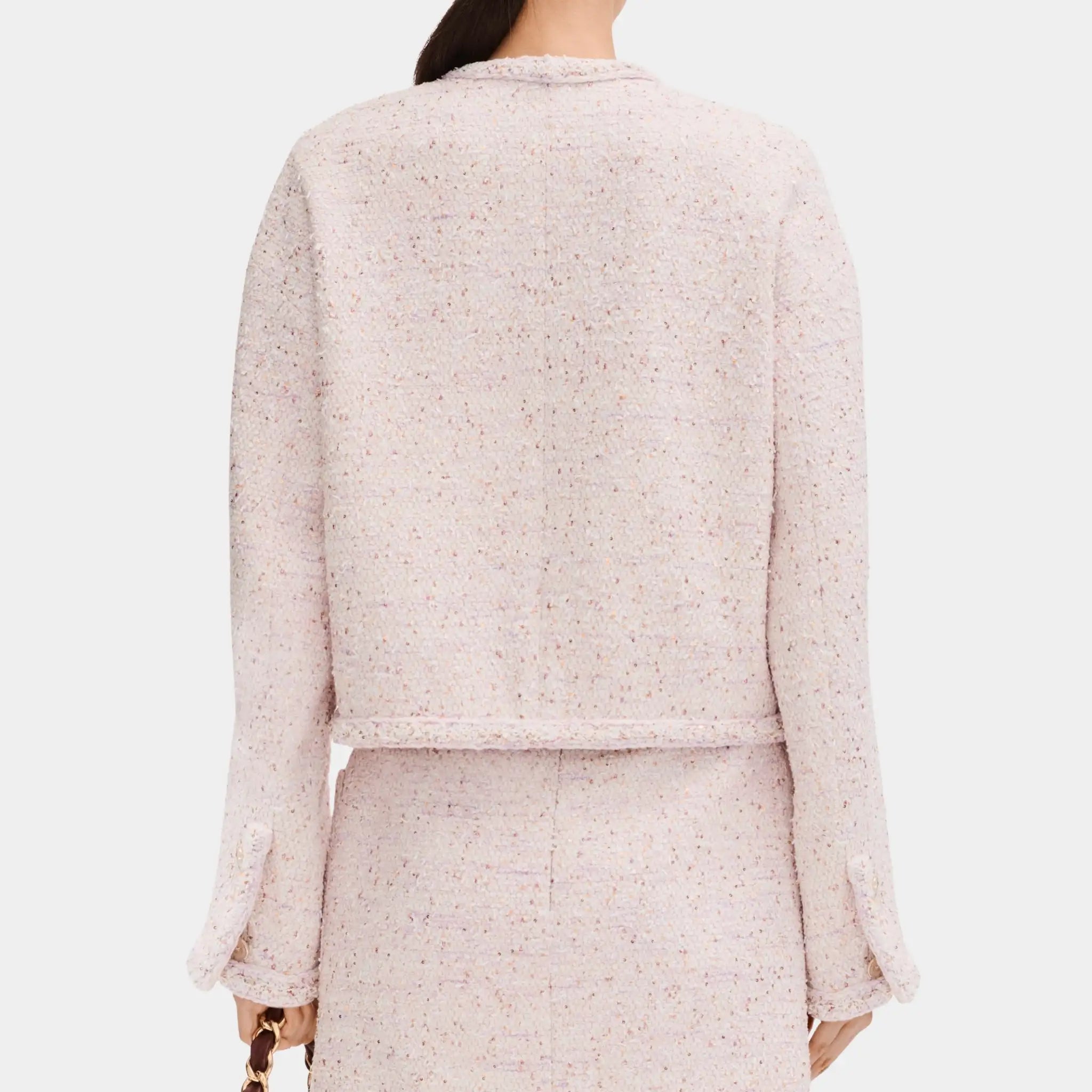 Chanel Pink Jacket in Tweed, Back